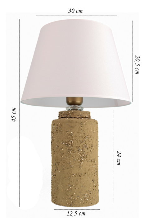 Opviq Lámpara de mesa YL703 Beige y Blanco
